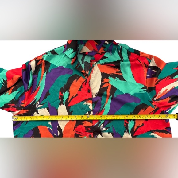Multicolor Abstract Women's Blouse Sz XL. Art to Wear. SKU 2 - Picture 4 of 6